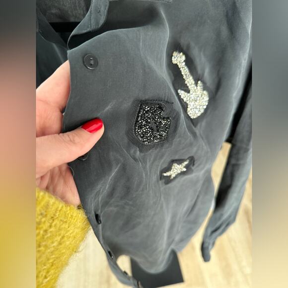 Zara button down shirt with embroidered details - Picture 5 of 8